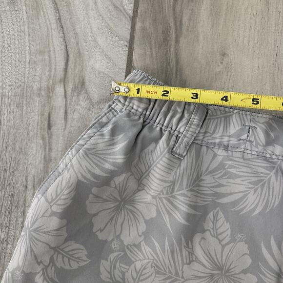 Chubbies Shorts Mens Sz M Gray Everywear 6" Floral Drawstring Zip Stretch - Picture 7 of 11